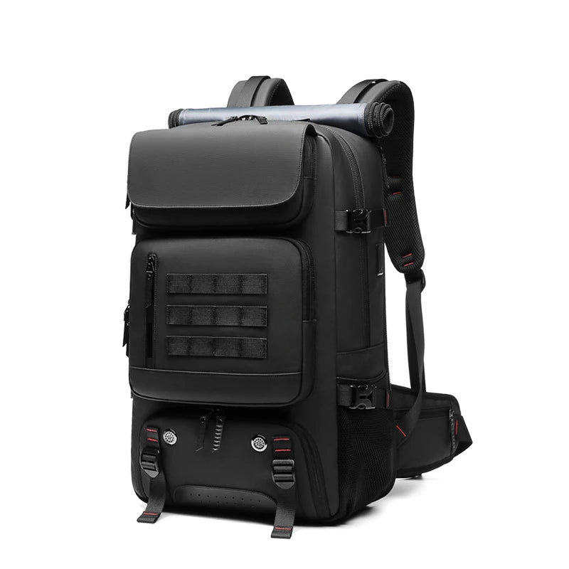 Men's Waterproof 50L Travel Laptop Backpack with Shoe Bag & USB