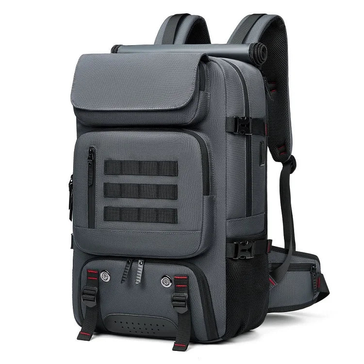 Men's Waterproof 50L Travel Laptop Backpack with Shoe Bag & USB